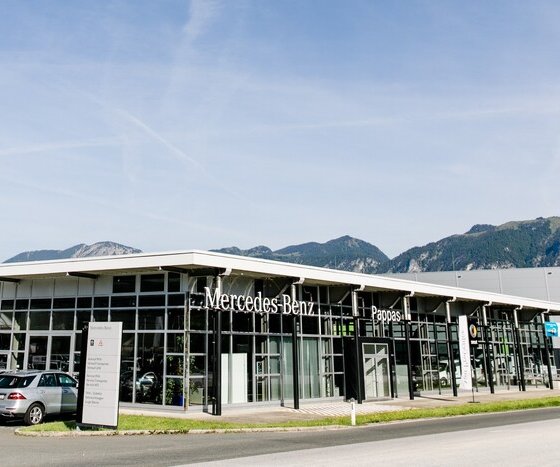 Betriebsgebäude von Pappas Kirchbichl in Tirol.