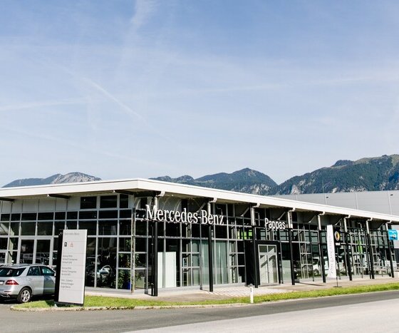 Betriebsgebäude von Pappas Kirchbichl in Tirol.