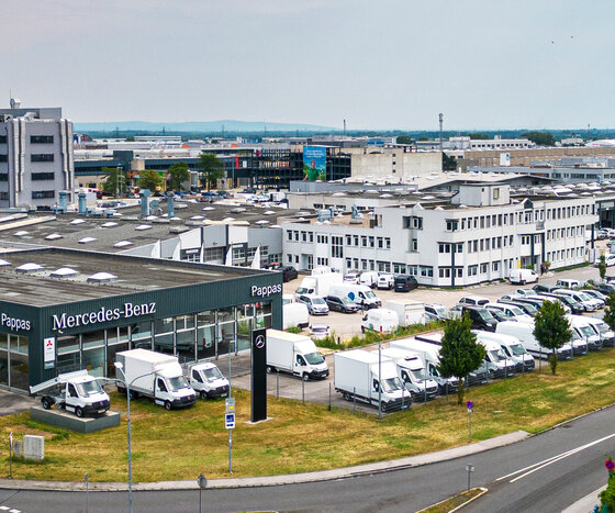 Betriebsgebäude von Pappas in Wiener Neudorf.